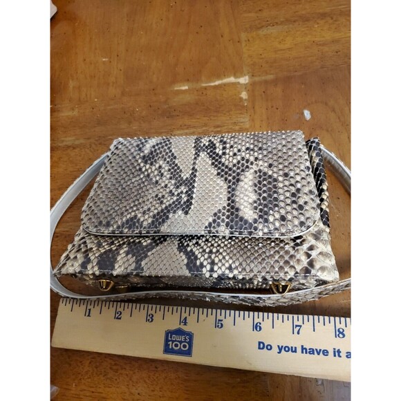 Sarian Leeds Boston Snakeskin Animal Print Crossbody Purse Mini Bag Adjustable - Picture 8 of 8